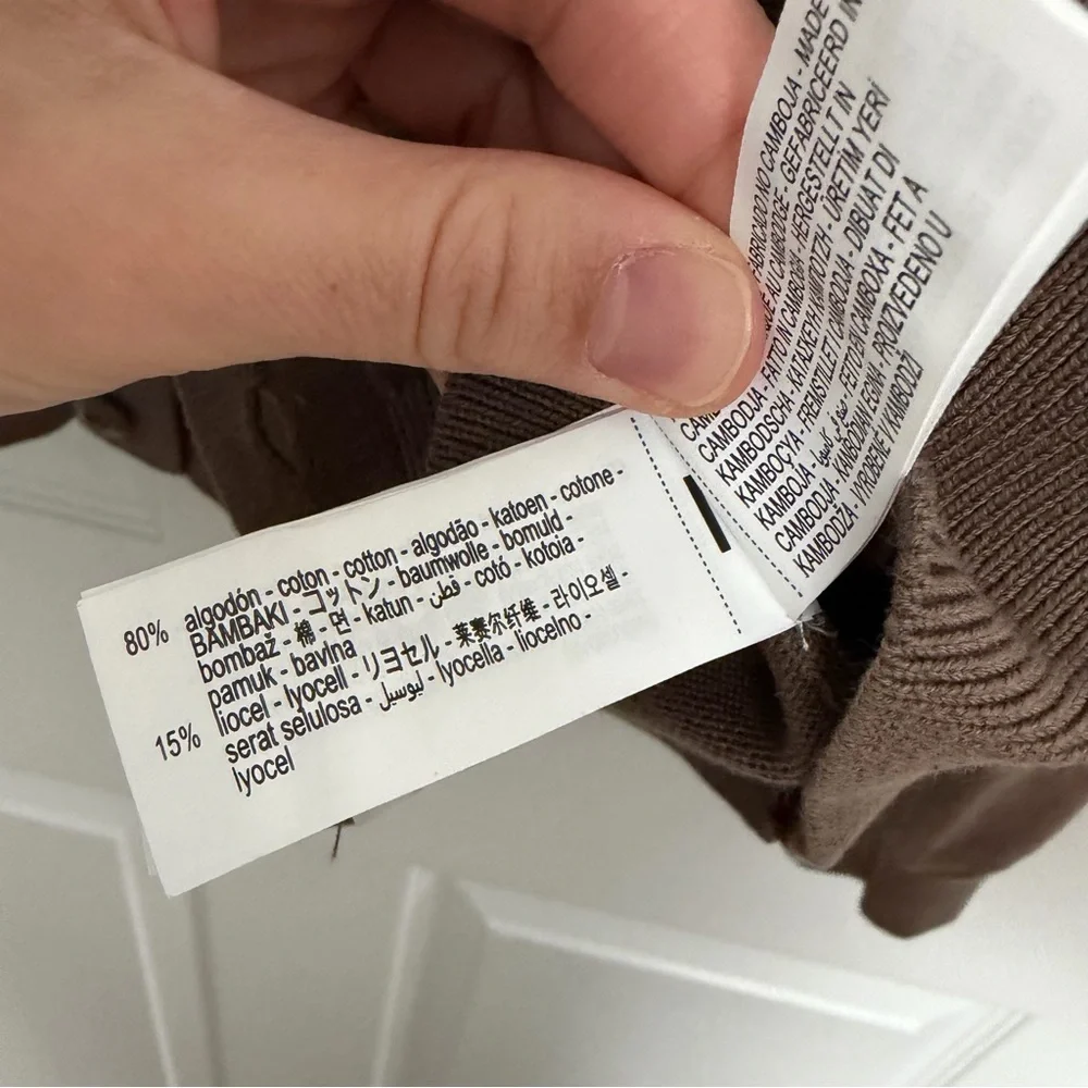 Zara Men's Dark Brown Cardigan Sweater - Picture 7 of 7